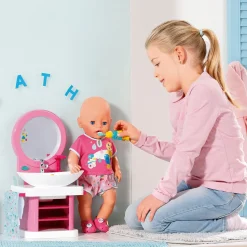 Baby Born Accesorio De Muneca Bebe Bano Lavabo Hora De Lavarse Los Dientes * Munecas Y Peluches