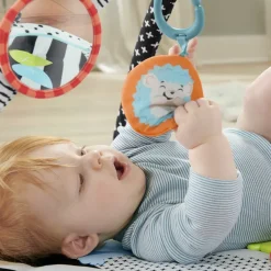 Fisher-Price Alfombra Gimnasio 3 En 1, Estampado Animalitos Divertidos, Manta Para Bebe Recien Nacido Con Accesorios * Preescolar