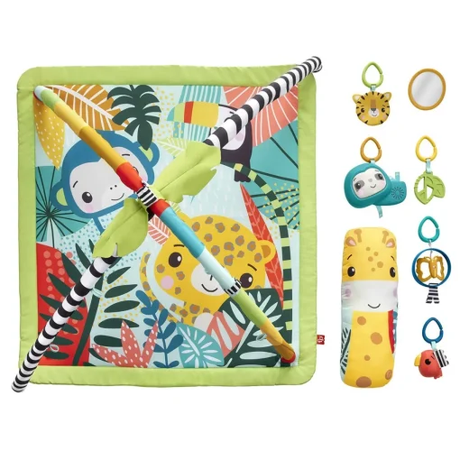 Fisher-Price Alfombra Gimnasio Sensorial Selva Tropical 3 En 1 * Preescolar