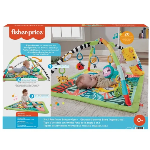 Fisher-Price Alfombra Gimnasio Sensorial Selva Tropical 3 En 1 * Preescolar