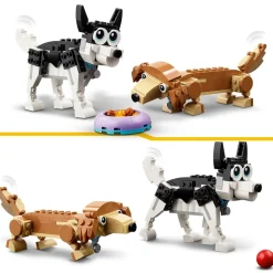 LEGO Animales De Juguete Para Construir Perros Adorables Y Accesorios Creator 3 En 1* Puzzles Y Construcciones
