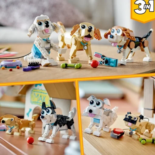 LEGO Animales De Juguete Para Construir Perros Adorables Y Accesorios Creator 3 En 1* Puzzles Y Construcciones