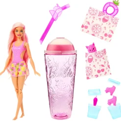 Barbie Pop! Reveal Frutas Muneca Que Revela Sus Colores Con Accesorios Sorpresa Fresa* Munecas Y Peluches