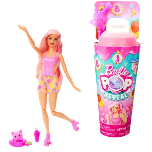 Barbie Pop! Reveal Frutas Muneca Que Revela Sus Colores Con Accesorios Sorpresa Fresa* Munecas Y Peluches