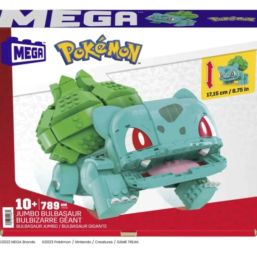 Mega Bloques De Construccion Pokemon Bulbasaur Gigante * Puzzles Y Construcciones