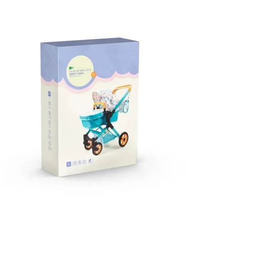 El Corte Inglés Carrito 2 En 1 Para Muneco Con Bolso 36-52 Cm Sweet Moon El Corte Ingles* Munecas Y Peluches