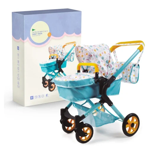El Corte Inglés Carrito 2 En 1 Para Muneco Con Bolso 36-52 Cm Sweet Moon El Corte Ingles* Munecas Y Peluches