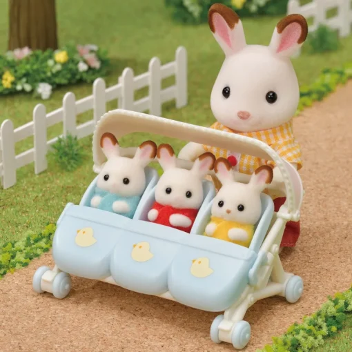 Sylvanian Families Carrito De Trillizos* Munecas Y Peluches