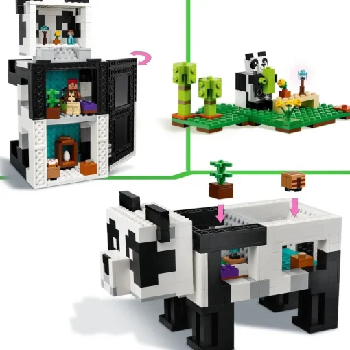 LEGO Casa De Juguete Para Construir El Refugio-Panda Con Animales Y Mini Figuras Minecraft* Puzzles Y Construcciones