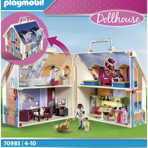 Playmobil Casa De Munecas Maletin De Juguete Con Muebles Dollhouse* Muñecos Articulados