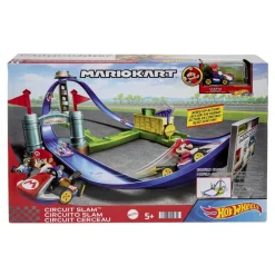 Hot Wheels Circuito Slam Pista De Coches De Juguete Con Personaje Mario Kart * Coches, Circuitos Y Radiocontrol