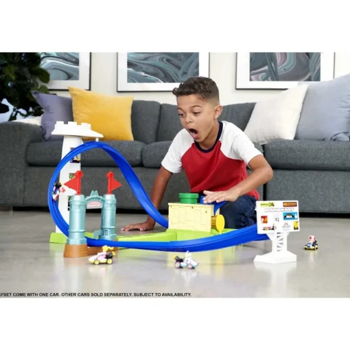 Hot Wheels Circuito Slam Pista De Coches De Juguete Con Personaje Mario Kart * Coches, Circuitos Y Radiocontrol