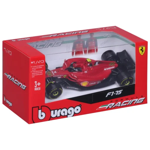 BBURAGO Coche De Ferrari Formula 1 F1-75 Carlos Sainz R&P 1:43 * Coches, Circuitos Y Radiocontrol