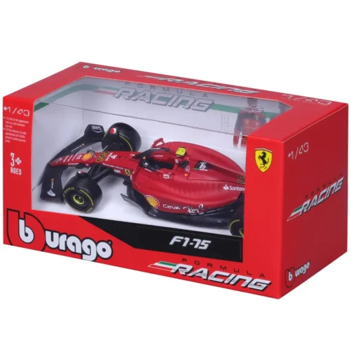 BBURAGO Coche De Ferrari Formula 1 F1-75 Carlos Sainz R&P 1:43 * Coches, Circuitos Y Radiocontrol