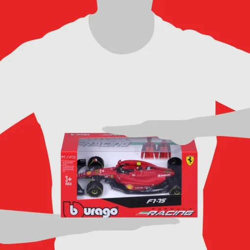 BBURAGO Coche De Ferrari Formula 1 F1-75 Carlos Sainz R&P 1:43 * Coches, Circuitos Y Radiocontrol