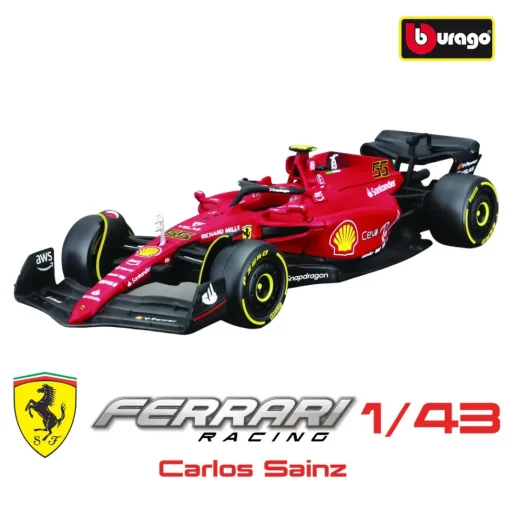 BBURAGO Coche De Ferrari Formula 1 F1-75 Carlos Sainz R&P 1:43 * Coches, Circuitos Y Radiocontrol