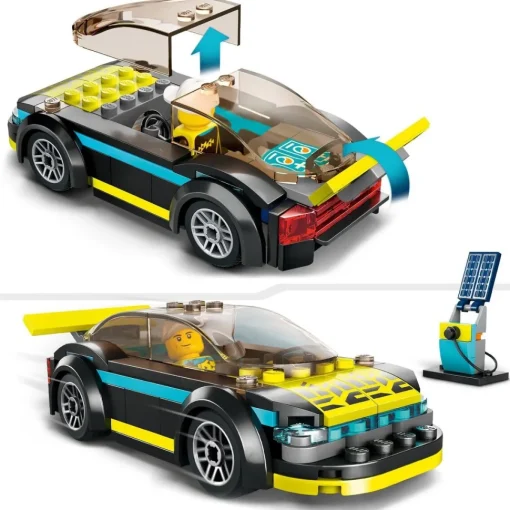 LEGO Coche De Juguete Para Construir Deportivo Electrico Y Mini Figura De Piloto City* Puzzles Y Construcciones