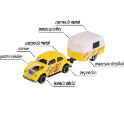 Majorette Coche Volkswagen The Originals Trailer, 4 Surt.* Coches, Circuitos Y Radiocontrol