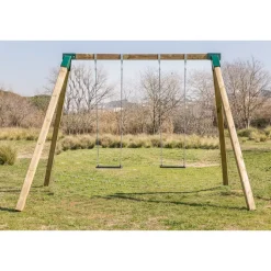 MASGAMES Columpio Karai Deluxe Adultos Cadenas Madera* Casitas Y Parques