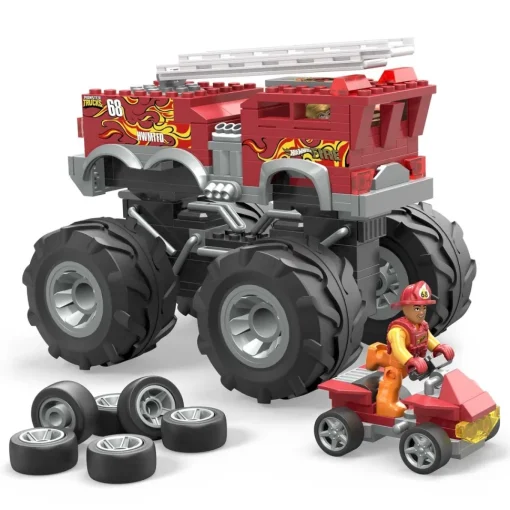 Hot Wheels Conjunto De Construccion Del Monster Truck 5-Alarm De De Mega* Puzzles Y Construcciones