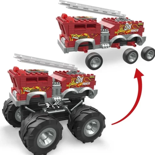 Hot Wheels Conjunto De Construccion Del Monster Truck 5-Alarm De De Mega* Puzzles Y Construcciones