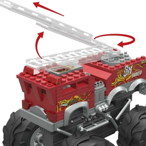 Hot Wheels Conjunto De Construccion Del Monster Truck 5-Alarm De De Mega* Puzzles Y Construcciones