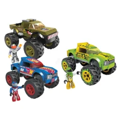 Hot Wheels Conjuntos De Construccion Poderosos Monster Trucks De De Mega* Puzzles Y Construcciones
