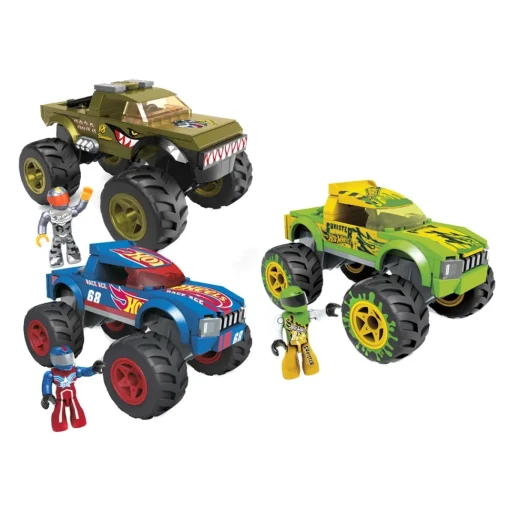 Hot Wheels Conjuntos De Construccion Poderosos Monster Trucks De De Mega* Puzzles Y Construcciones