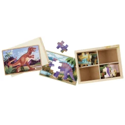 Melissa & Doug Dinosaurs Puzzles In A Box * Preescolar