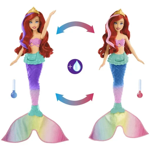 Mattel Disney Princess Ariel Cambia De Color Y Nada * Munecas Y Peluches