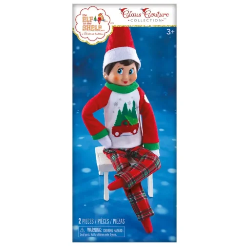 Cefa Toys Elfo Vestuario "Claus Couture" Pijama Arbolitos The Elf On The Self * Munecas Y Peluches