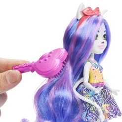 Mattel Enchantimals Muneca Con Accesorios Para Peinar Glam Party Zemirah Zebra * Munecas Y Peluches
