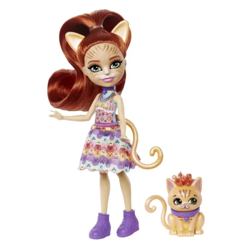 Enchantimals Taria Y Cuddler Muneca Con Mascota Gato* Munecas Y Peluches