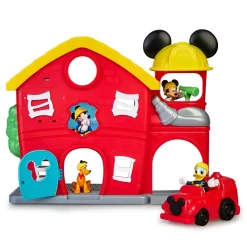 Famosa Estacion De Bomberos De Juguete Con Mickey Mouse, El Pato Donald, Figaro Y Pluto Disney * Preescolar