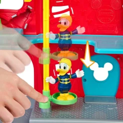 Famosa Estacion De Bomberos De Juguete Con Mickey Mouse, El Pato Donald, Figaro Y Pluto Disney * Preescolar