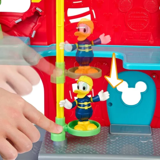Famosa Estacion De Bomberos De Juguete Con Mickey Mouse, El Pato Donald, Figaro Y Pluto Disney * Preescolar