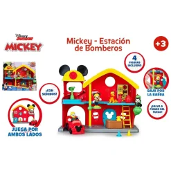 Famosa Estacion De Bomberos De Juguete Con Mickey Mouse, El Pato Donald, Figaro Y Pluto Disney * Preescolar