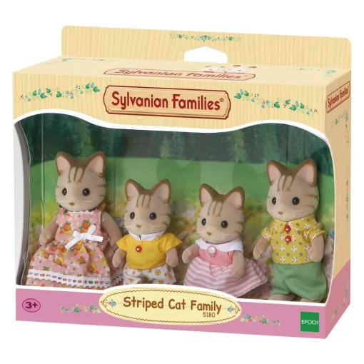 Sylvanian Families Familia Gatos Rayas * Munecas Y Peluches