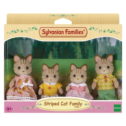 Sylvanian Families Familia Gatos Rayas * Munecas Y Peluches