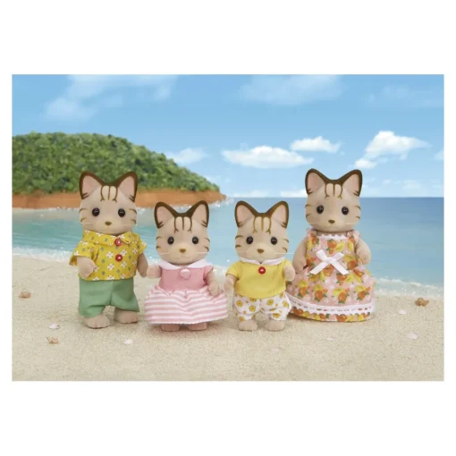 Sylvanian Families Familia Gatos Rayas * Munecas Y Peluches