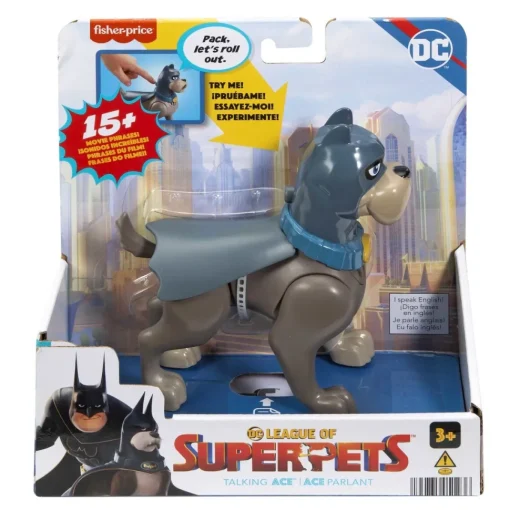 Fisher-Price Figura De Juguete Con Sonidos Dc Liga De Super Mascotas Ace Parlanchin Imaginext Mattel* Preescolar