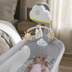 Fisher-Price Movil Lluvia De Arcoiris Para Cuna, Juguete Para Cuna Con Sonidos Relajantes Y Luces Para Bebe Recien Nacido* Preescolar