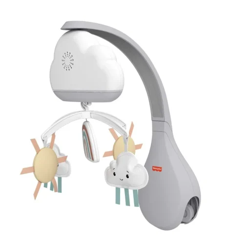 Fisher-Price Movil Lluvia De Arcoiris Para Cuna, Juguete Para Cuna Con Sonidos Relajantes Y Luces Para Bebe Recien Nacido* Preescolar