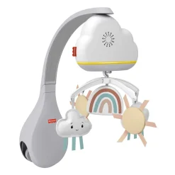 Fisher-Price Movil Lluvia De Arcoiris Para Cuna, Juguete Para Cuna Con Sonidos Relajantes Y Luces Para Bebe Recien Nacido* Preescolar