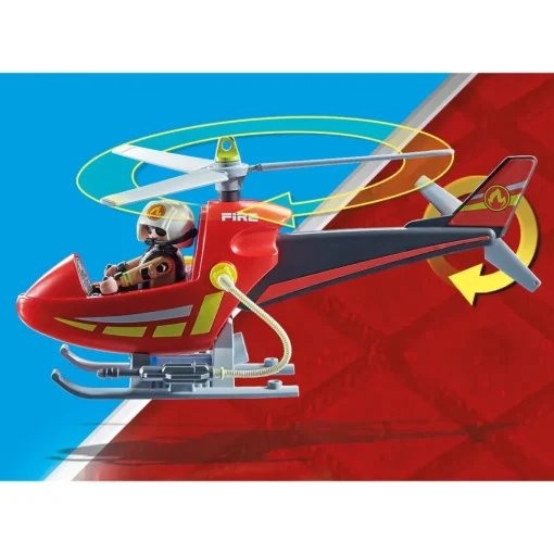 Playmobil Helicoptero De Bomberos City Action* Muñecos Articulados