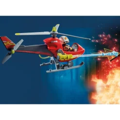 Playmobil Helicoptero De Bomberos City Action* Muñecos Articulados