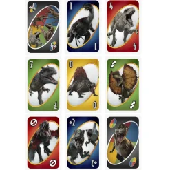 Uno Juego De Cartas Jurassic World 3 Mattel Games* Juegos De Mesa