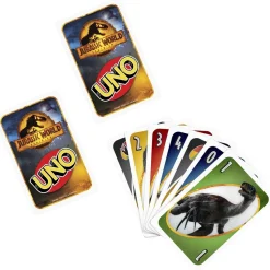 Uno Juego De Cartas Jurassic World 3 Mattel Games* Juegos De Mesa