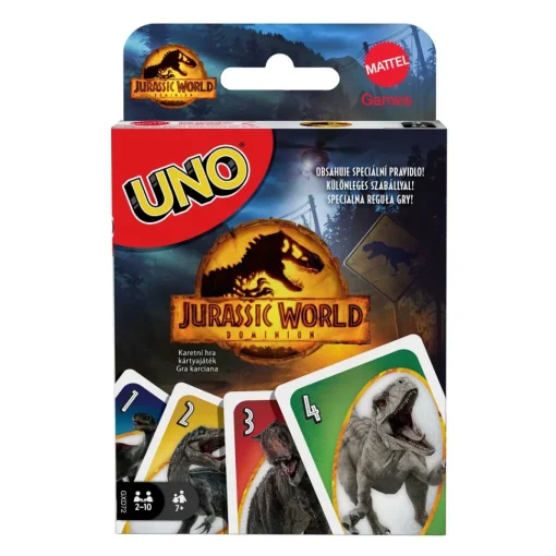 Uno Juego De Cartas Jurassic World 3 Mattel Games* Juegos De Mesa