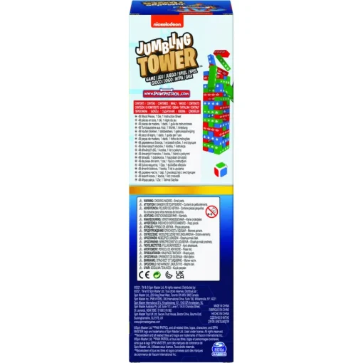 Spin Master Juego De Habilidad Apilable Jumbling Tower Paw Patrol Games* Juegos De Mesa